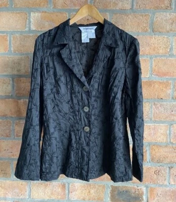 Blazer de seda bordado floral negro SPORTMAX Foto 1 de 4