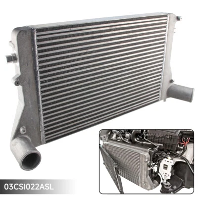Aluminum Front Mount Intercooler For VW Golf GTI 06-10 2.0T Turbo MK5 MK6 - Image 1 of 4