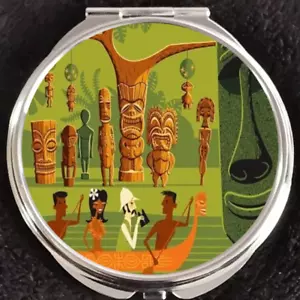 Tiki Room Jungle Cruise Disneyland Walt Disney World Shag Makeup Compact Mirror - Foto 1 di 2