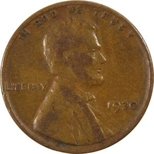 1930 Lincoln Wheat Cent VG Very Good Penny 1c Coin - Picture 1 of 4
