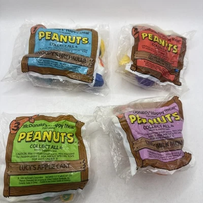 Juego De Colección Mcdonalds Happy Meal 1989 Peanuts Farm Snoopy Lucy Charlie Linus - 4 Foto 1 de 4
