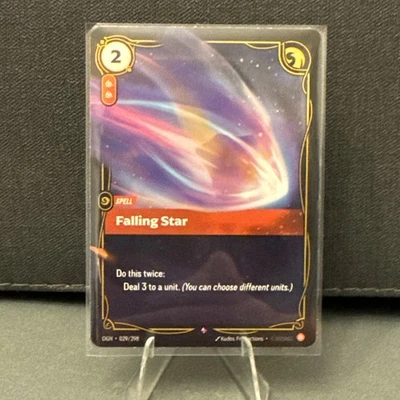 Falling Star Rare Foil 029/298 Riftbound League of Legends Origins - Image 1 of 2