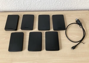 7 x externe 2,5 Zoll 1TB USB 3.0 Toshiba Festplatten mit insgesamt 7TB Speicher - Bild 1 von 1