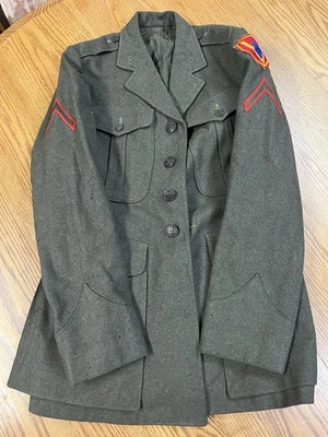 WWII USMC 5th Marine Division Uniform Jacket  Named - Image 1 of 4