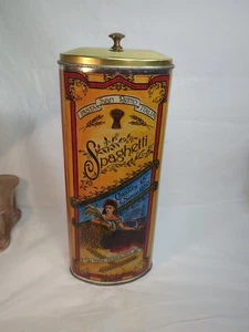 Vtg Pasta TIN LITHO Metal Can SAN REMO Spaghetti Semolina Advertising 11.5” - Bild 1 von 18