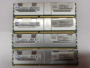 128GB (4x32GB) Samsung DDR3 ECC RAM 4Rx4 PC3-14900L für Server und Workstations - Bild 1 von 3