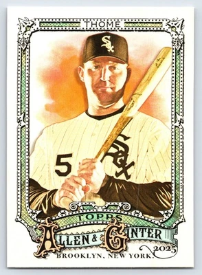 Béisbol Topps Allen & Ginter 2025 #347 Jim Thome - Medias Blancas de Chicago Foto 1 de 2