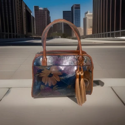 Patricia Nash Small Paris Satchel Handbag Missing Convertible Strap Xlnt - Image 1 of 4