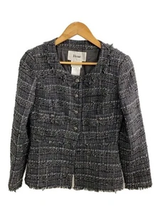 Rene Other TISSUE Tweed Jacket 36 Wool GRY Used - Picture 1 of 5