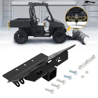 Front Lower 2" Receiver Hitch Plow Mount  For 2009-2025 Polaris Ranger 400 900 Foto 1 de 4