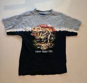 Silver Dollar City Black & Gray Youth Med T Shirt With Dinosaur Skeleton Graphic - Picture 1 of 9