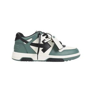 OFF-WHITE Out Of Office White/Green Sneakers New & Authentic - Picture 1 of 5