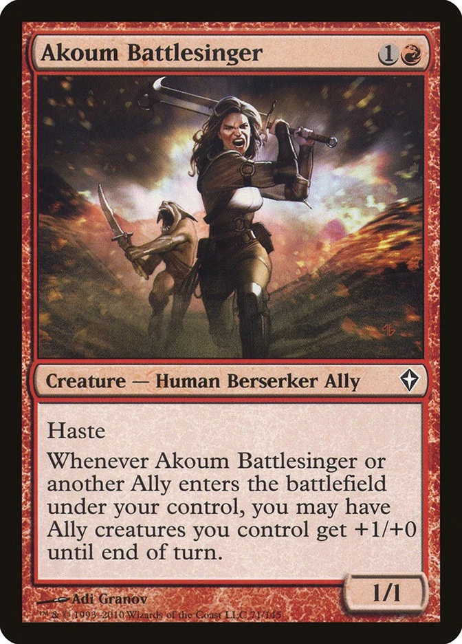 MTG Akoum Battlesinger  - Worldwake #71 - Image 1 of 1