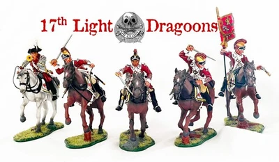 American Revolution 5 British Mounted Dragoons - Image 1 of 4