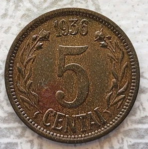 MONEDA DE BRONCE LITUANIA 5 CENTAI 1936 ¡¡COMBINA GRATIS!!! - Imagen 1 de 2