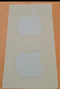 2x Genuine Mac Apple Stickers From iPhone iPod Real OEM Decals - Picture 1 of 1