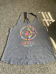 Volcom Women's Small Gray Graphic "Hawaii Volcom Stone" Tank Top - Picture 1 of 5