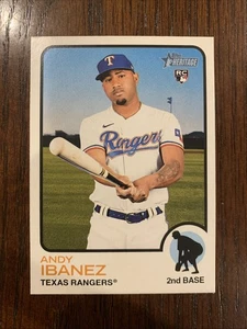 Topps Heritage 2022 - High Number SP Andy Ibanez #441 (RC) Texas Rangers - Imagen 1 de 2