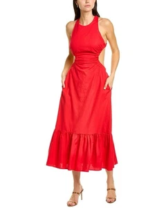Maxi abito ASTR The Label in lino con schiena aperta taglia L orig. 158€ NUOVO - Foto 1 di 7