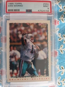 1995 Topps Football #350 Dan Marino Miami Dolphins HOF Psa Mint 9 - Picture 1 of 4