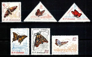 Romania 1960, Mi#1918-1923, Sc#C89-C94, butterflies, MNH! - Picture 1 of 1