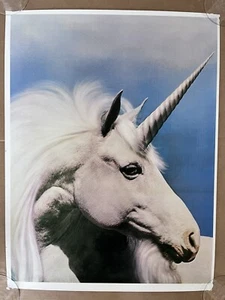 Cartel unicornio vintage perfil unicornios blanco headshop carteles años 80 - Imagen 1 de 5
