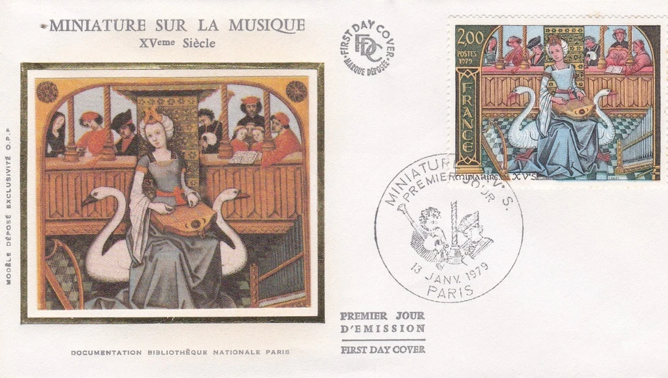 France 1979 FDC Miniature On La Music yt - Image 1 of 1