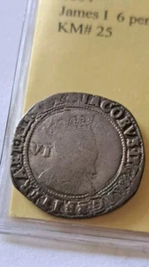 1604 6P England Großbritannien James I 6 Pence S-2657 - Bild 1 von 10