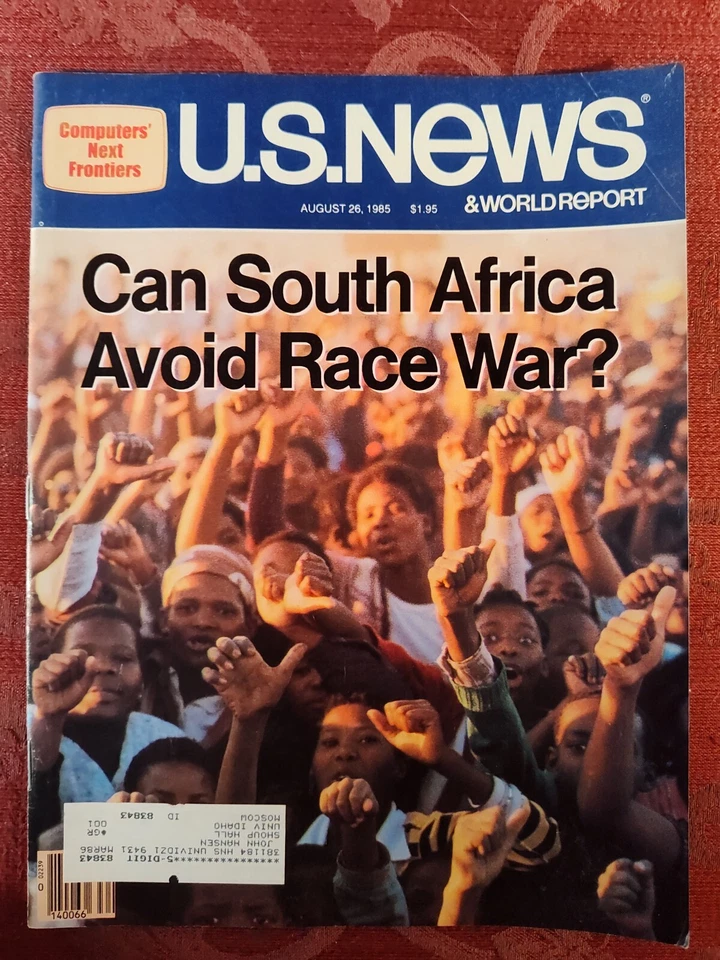 U S NEWS World Report Magazine August 26 1985 South Africa Personal Computers - Image 1 of 1