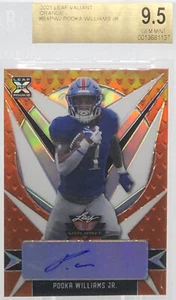 💥POOKA WILLIAMS JR AUTO ROOKIE 2021💥LEAF VALIANT ORANGE💥BGS 9.5/10💥LE #/50🔥 - Picture 1 of 3