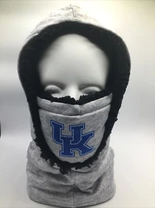 University of Kentucky “UK”Kentucky Wildcats Heather Grey Big Logo Hooded Gaiter - Picture 1 of 18