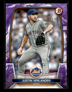 2023 Bowman #64 Justin Verlander Purple Pattern /199