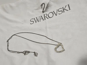 SWAROVSKI Crystal Heart Necklace, Rhodium plated - Picture 1 of 4