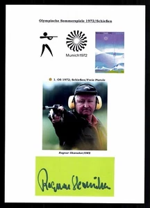 Ragnar Skanaker Schweden Olympiasieger 1972 Schießen Original Sign # BC G 43653 - Picture 1 of 2