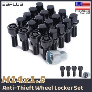 20x Bentley Wheel Lock M14x1.5 Black 28mm Fit 03-24Continental/13-19Flying Spur - Picture 1 of 11