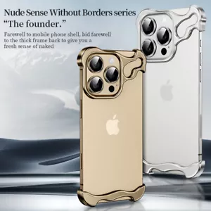 For iPhone 16Pro Max 15 14 Pro Max Aluminium Alloy Metal Frame Case Bumper Cover - Picture 1 of 22