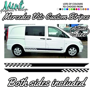 Calcomanías a rayas laterales para cámper Mercedes Vito pegatinas furgoneta gráficos GRATIS P&P 014 - Imagen 1 de 4