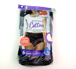 Hanes Ultimate Womens Size 8 XL Multi Cotton Tagless Soft Briefs Underwear 6 Pk - Picture 1 of 6