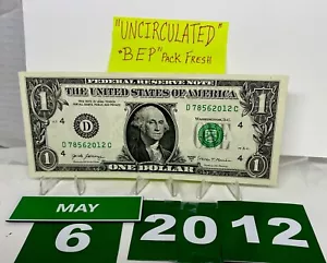 Birthday/Anniversary Dollar May 6 2012 . Fancy Serial Number Uncirculated “Gem” - Picture 1 of 10