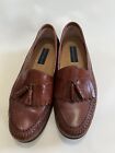 Giorgio Brutini Mens Tassel Moc Toe Leather Woven Dress Loafers Brown Size 11 D