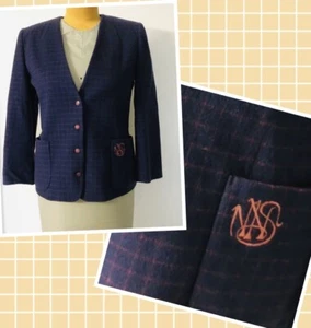 Non-no Tweed 100% Wool Blazer Sz M🌹Plaid & Pockets Officially Casual Career - Picture 1 of 12