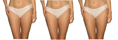 3 Pairs Vanity Fair Beyond Comfort Silky Stretch Bikini 18291 Dot Print - Image 1 of 4