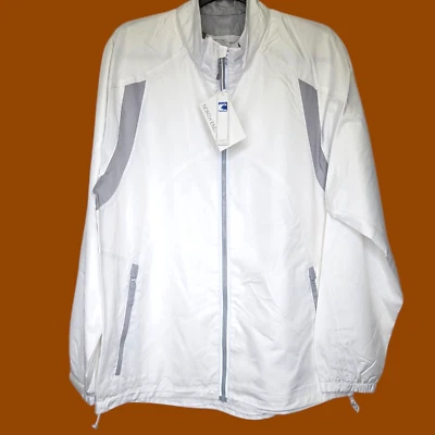 Chaqueta ligera reflectante North End resistente al agua para hombre blanca/gris talla MED Foto 1 de 4