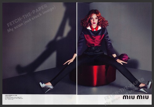 Pubblicità Stampa Miu Miu 2000 (2 pagine ripiega al centro) 2007 Gambe Lunghe Moda