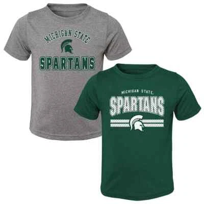 WOW! 2 NCAA Michigan State SPARTANS Size 2T Kids T-Shirt Set & FAST FREE SHIP! - Image 1 of 4