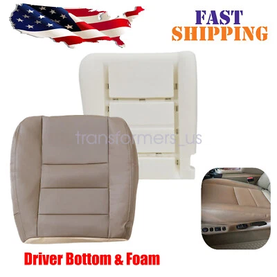 Funda de asiento de cuero inferior del conductor y cojín de espuma para Ford Excursion XLT 2002-2005 Foto 1 de 4