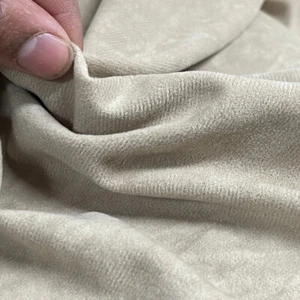 Plain Suede Touch Fabric for crafts cars interior cushions dress bags BEIGE - Picture 1 of 7