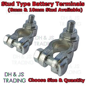 Battery Terminals Positive Negative Terminal Car 8mm 10mm Ford Cable Heavy Duty - Picture 1 of 1