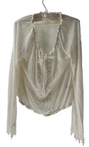 Top Campesino Aeropostale Para Mujer Talla M Marfil Boho Hippie Niña Core Femenino Nuevo - Imagen 1 de 11