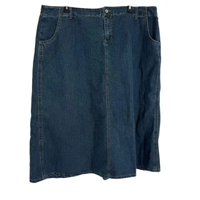 Falda vaquera CATO para mujer mezcla de algodón azul denim línea A talla 26W modesta Foto 1 de 4